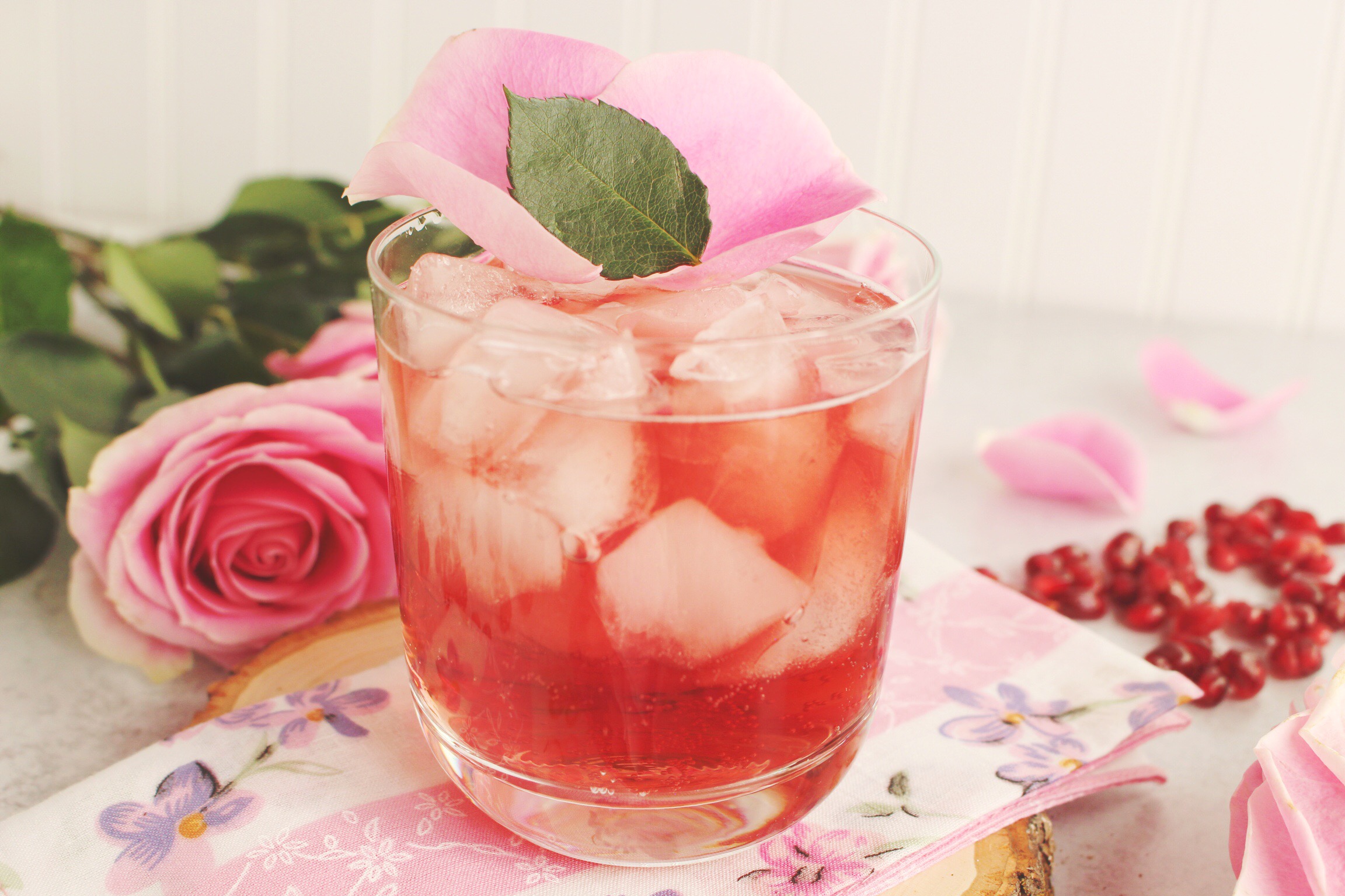 Valentine's Day Rose Water Gin Fizz
