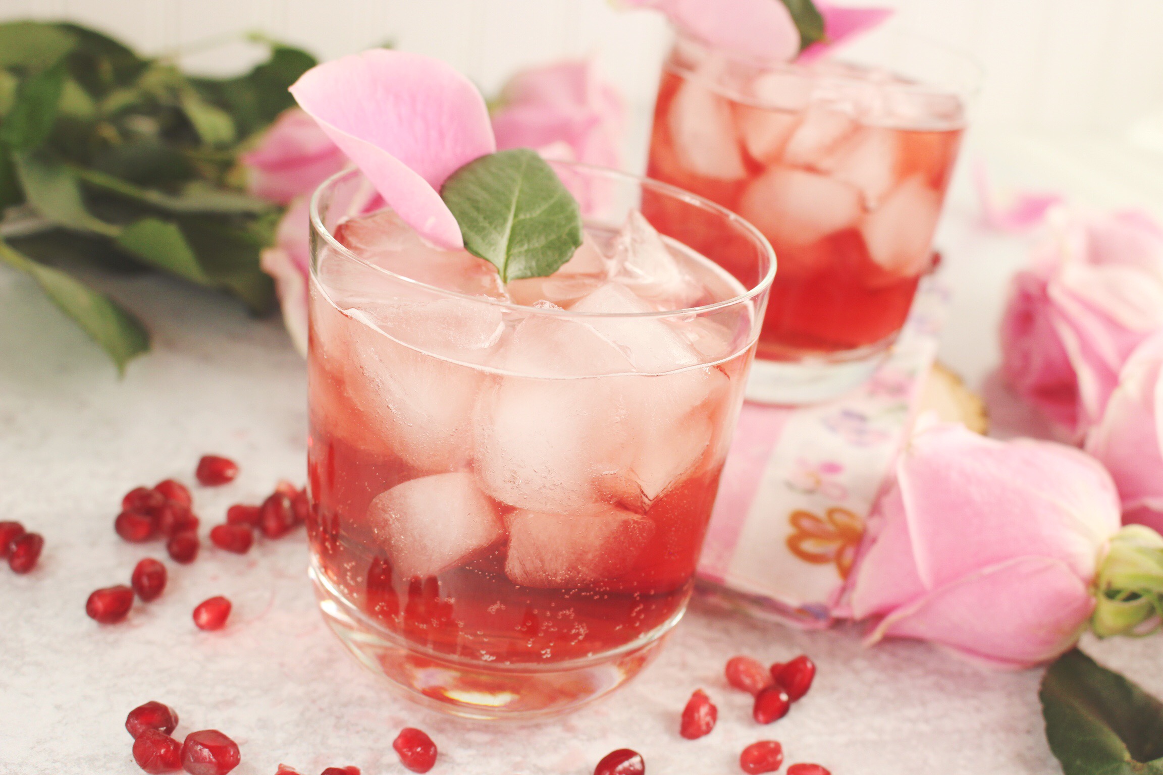 Valentine's Day Rose Water Gin Fizz