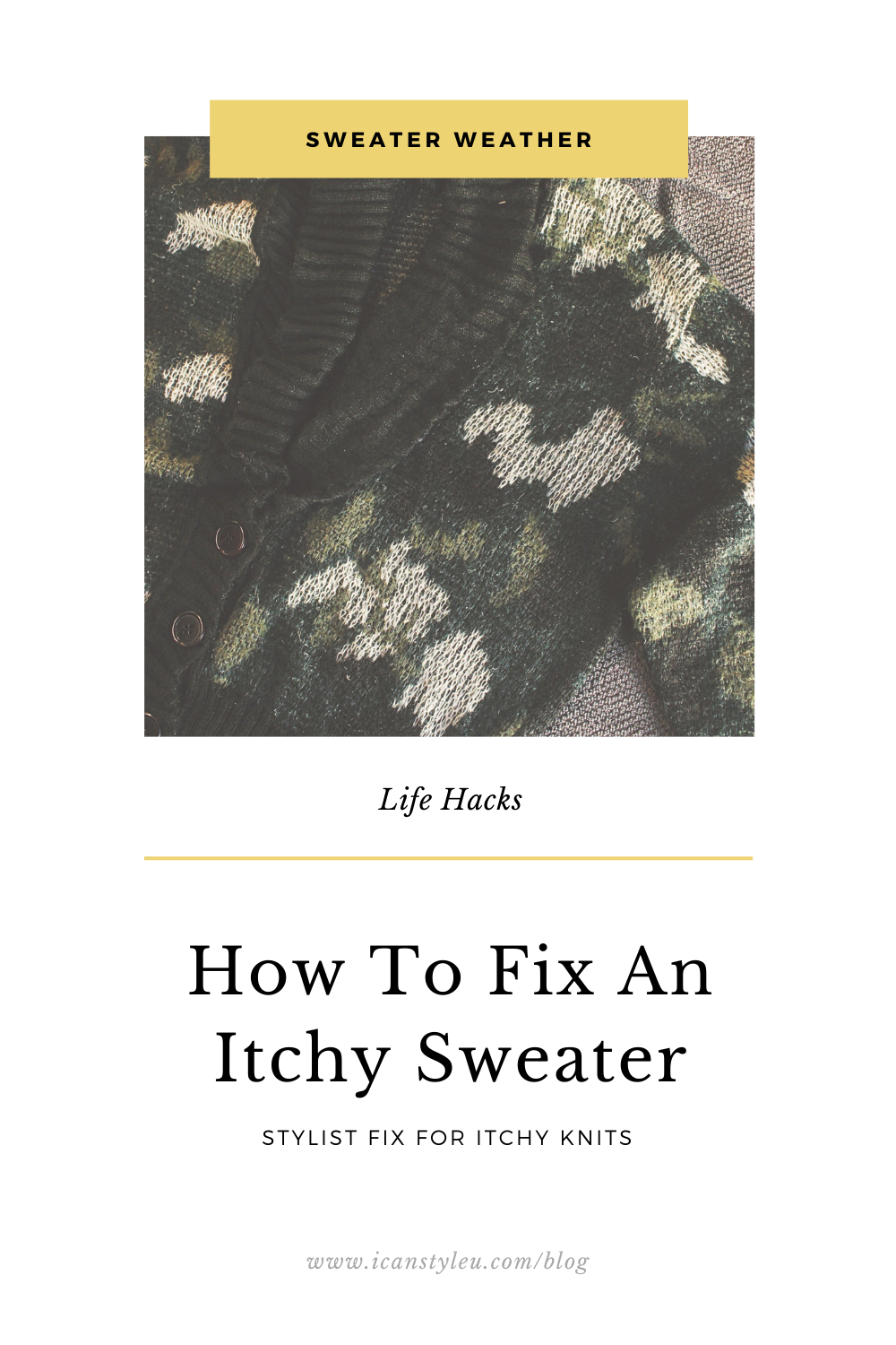 How to fix an Itchy Sweater